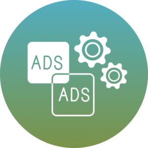 Icono que representa la gestión de múltiples tarifas de venta de publicidad en función de los diferentes canales.
