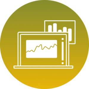 Icono que representa el análisis de datos a través de un sistema para la gestión de las suscripciones a publicaciones periódicas.