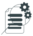 Icono de recogida de datos en planta de impresión.